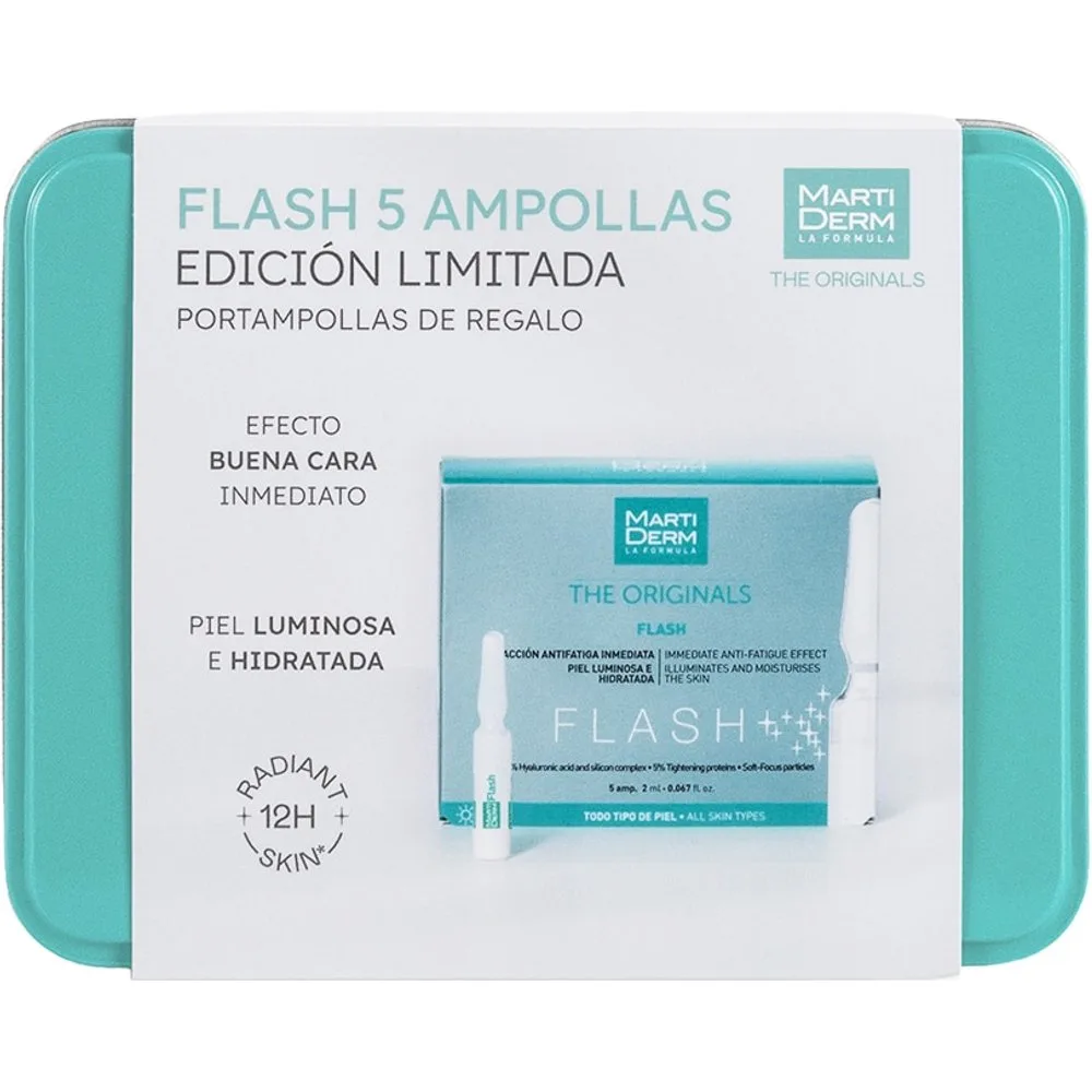 Ampollas faciales Ed. Limitada Flash 5 amp + Portampollas - MartiDerm - FashionsVida
