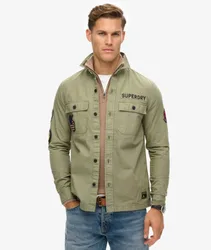Superdry Herren Delta Hemd Kaki - Größe: M