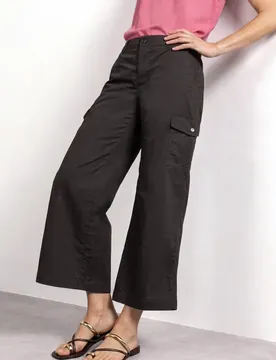 Straight Leg Hose im Cargo-Look female Braun