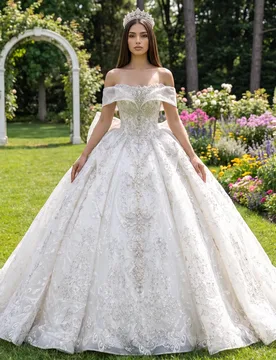 Customized Sweetheart Lace Up Ball Gown Wedding Dress Court Train Exquaisite Short Sleeve Princess Bridal Gown Vestido De Novia - Aliexpress - FashionsVida