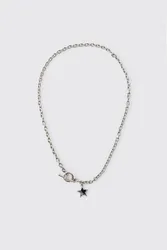 Men's Star Necklace Silver Silver One Size