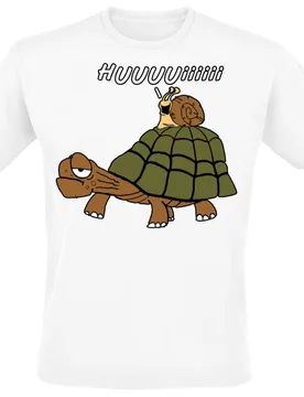 T-Shirt - Huuuuiiiiii - XXL bis 3XL - für Männer - Größe 3XL - weiß - Männer - male - Tierisch - FashionsVida