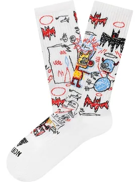 Calcetín atlético de hombre Basquiat Batman - Jimmy Lion - FashionsVida