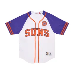 Casacca Bottoni Uomo Nba Practice Day Button Front Jersey Hardwood Classics Phosun White