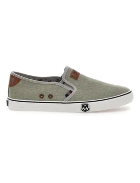 Mocassini Grigi con Tomaia in Tessuto RO01805 42 - Route 66 - FashionsVida