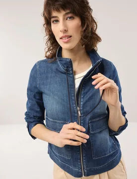 Leichtjacke aus Denim, normale Größen, Farbe Blau, 50, leichter Denim modisch kurz geschnitten Damen - Walbusch - FashionsVida