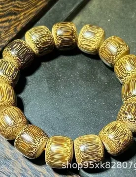 Natural Dragon Blood Golden Thread Vintage Bead , High-Density Antique Material, Single-Loop Bamboo Bracelet, Uni - Aliexpress - FashionsVida