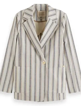 Blazer Lurex Linen Blend Lurex Linen Stripe XS