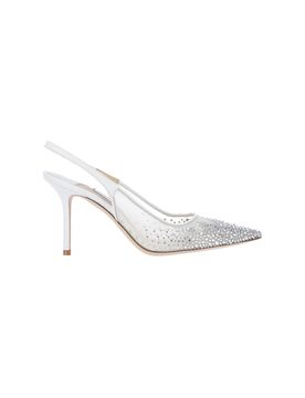 Crystal-Embellished Heel Sandals for Women
