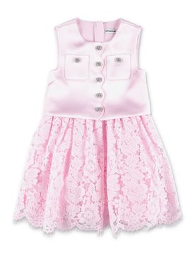 Elegant Mini Dress with Floral Lace Skirt
