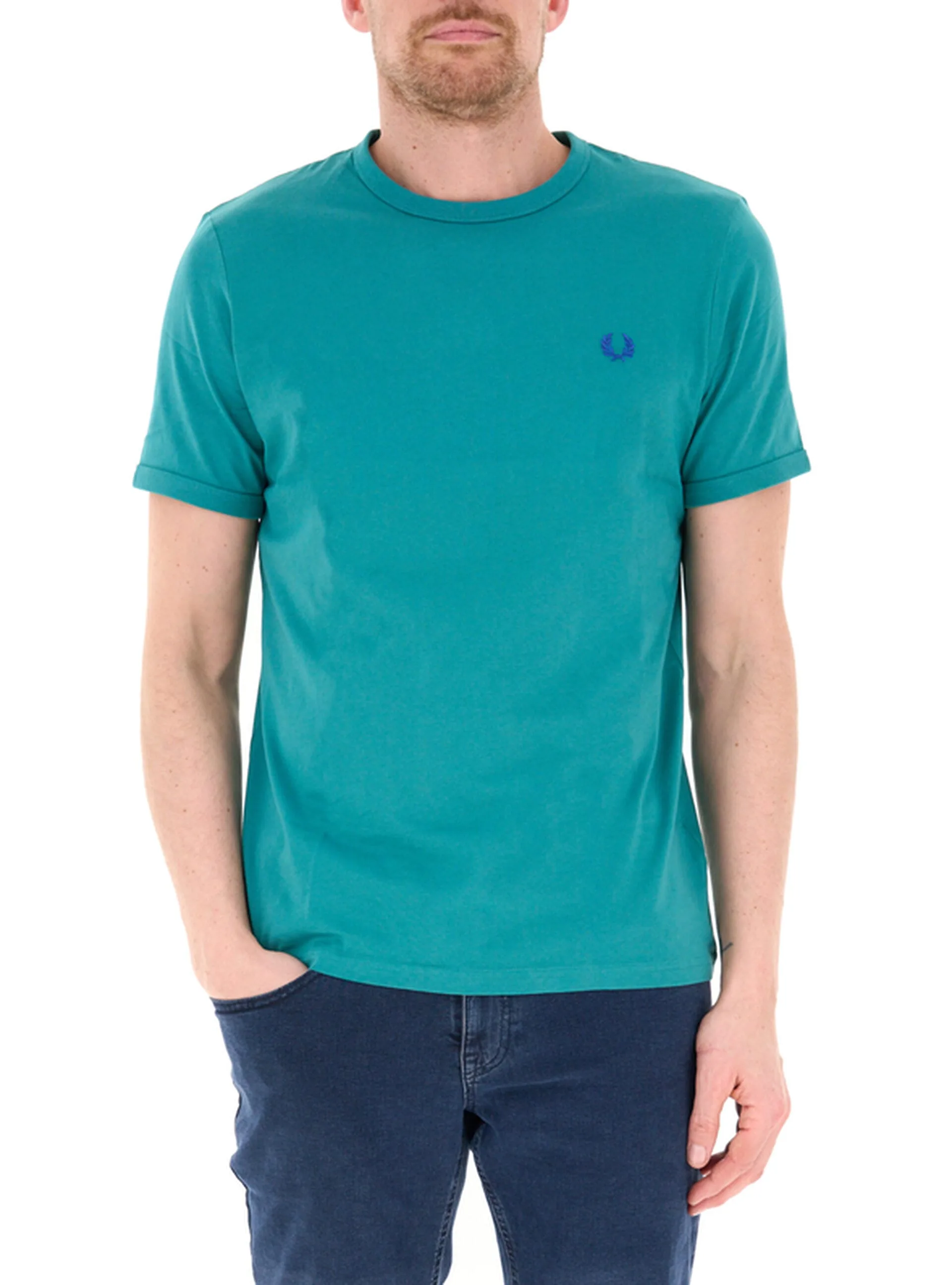 T-shirt girocollo TURCHESE S - Fred perry - FashionsVida