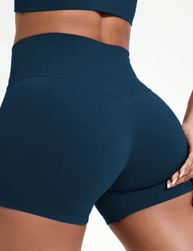 Pieza Pantalones cortos de yoga de cintura alta, pantalones cortos deportivos transpirables para exteriores, fitness, running, entrenamiento y ciclism - Shein - FashionsVida