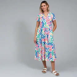 Kite Ryall Slub Jersey Dress Paisley Power