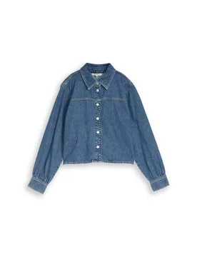Short denim shirt female