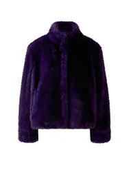 Ouí Chaqueta de efecto pelo morado 38