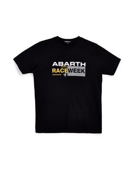 T-shirt nera con stampa frontale AH003TE L