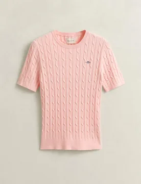 Jersey de mujer de punto de ochos y manga corta - Gant - FashionsVida