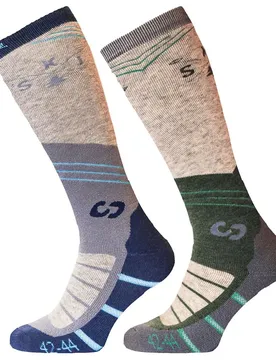 Chaussettes Mountain 2 Paires Grey / Light Grey EU 39-41