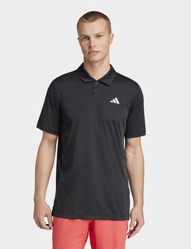 Mens Polo Da Tennis Club - Nero, nero nero Uomo taglia XL