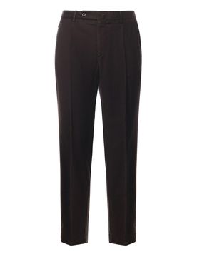 Pantaloni In Lana Con Pieghe
