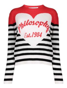 Felpa con logo intarsiato