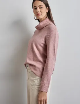 Rollkragen Sweater female Rosa