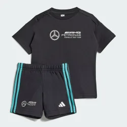 COMPLETO MERCEDES - AMG PETRONAS FORMULA ONE TEAM DNA BABY SHORT SLEEVE 3-6M Black / White
