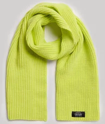Superdry Damen Klassischer Strickschal Grün - Größe: One Größe