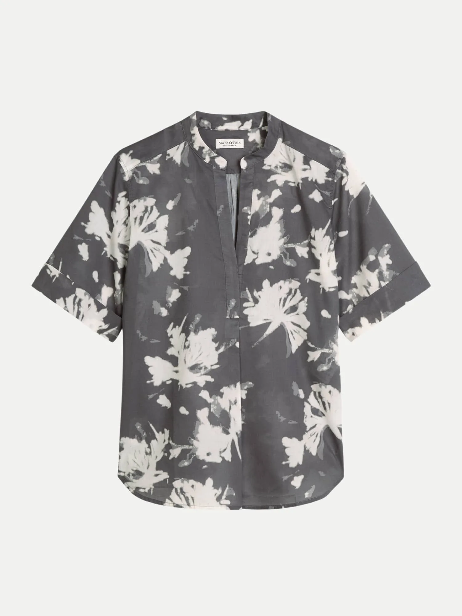 Marc O' Polo Bluse mit Allover-Print Grau 40 - Marc O'Polo - FashionsVida
