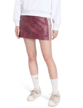 Pleather Mini Skirt Women Skirts - Red - Size L (16-18) - Cotton Canvas - Red - Size: Large - Adidas - FashionsVida