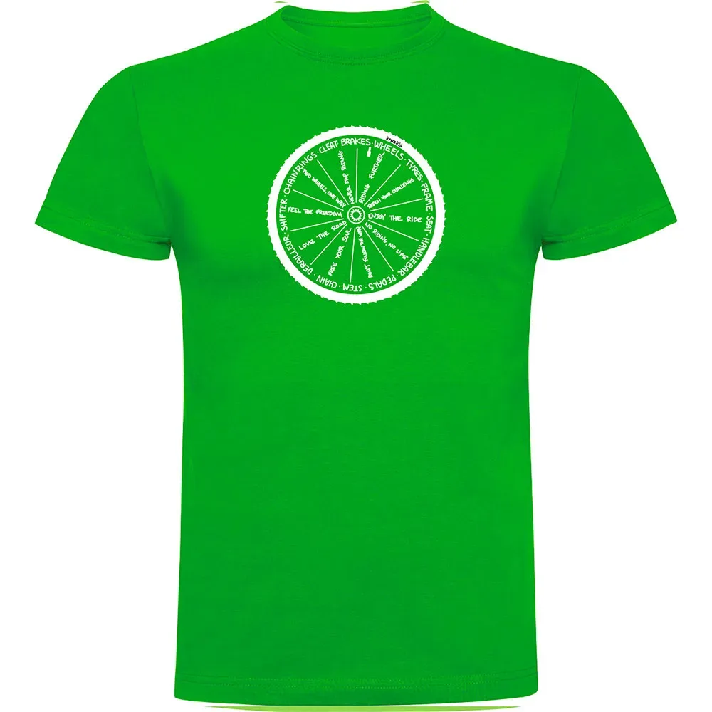 Maglietta A Maniche Corte Wheel Green - Kruskis - FashionsVida