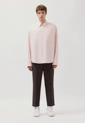 Oversized Boxy Hemd aus Baumwolle Rosa/Pink S