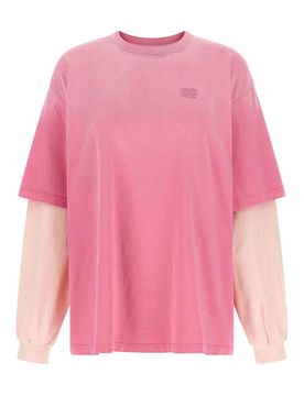 T-shirt con maniche a doppio strato