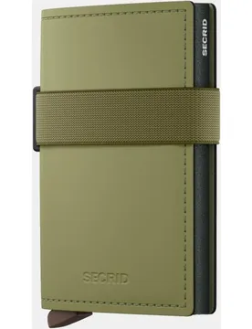 Tarjetero con banda elástica y con protección RFID en color verde oscuro de hombre - Secrid - FashionsVida