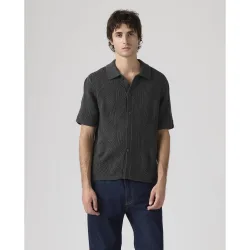 Cardigan de hombre, manga corta y cuello polo