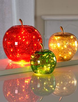 LED-Apfel goldfarben Ø 12 cm Eldo
