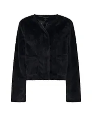 Chaqueta de piel sintética negro 34
