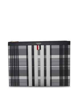 Porta documenti in pelle grigio