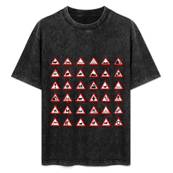 British Road Signs T-Shirt Construction Work Tee Shirt