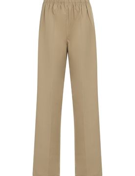 Inspired Leather-Trim Cotton Trousers