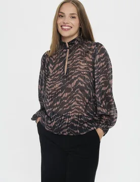 Women's NestaSZ Blouse in Charcoal Size: Small - Charcoal - Size: S - Saint tropez - FashionsVida