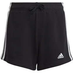 Essentials 3-Streifen Mädchen Shorts, schwarz 164