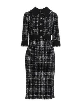 Dolce&Gabbana Vestido midi Mujer Negro 36,38,44 Mujer