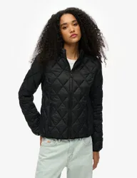 Quilted Lightweight Puffer Jacket Black female