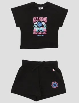 T-SHIRT+SHORT GRAPHIC RAGAZZA - Champion - FashionsVida