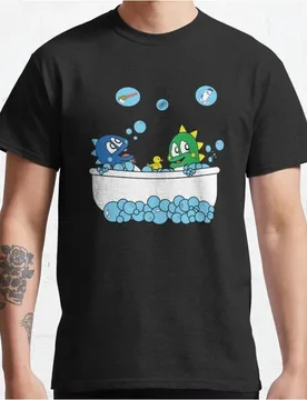 Bobble Bath! Cute Dinosaurs 50202 Video game Bubble Bobble Gift t shirt Short Sleeve Cartoon Graphic Clothes All size Tops S-6XL - Aliexpress - FashionsVida