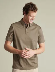 Pure Cotton Jersey Polo Shirt Brown male