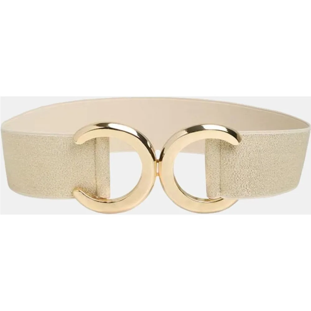 Cinturón elástico de lurex y hebilla de mujer - Pieces - FashionsVida