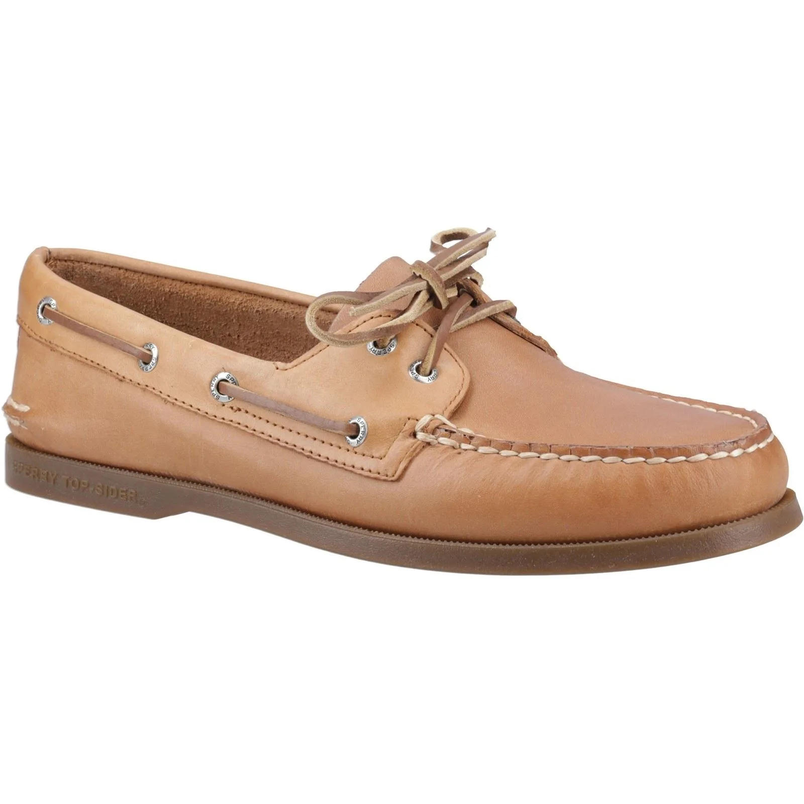 Authentic 2 Eye Leather Mens Nutmeg Boat Shoes - Brown - Size Uk 9 - Sperry - FashionsVida
