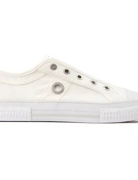 Womens S Oliver Canvas Slip-On Trainers - White Textile - Size Uk 6.5 - S.oliver - FashionsVida